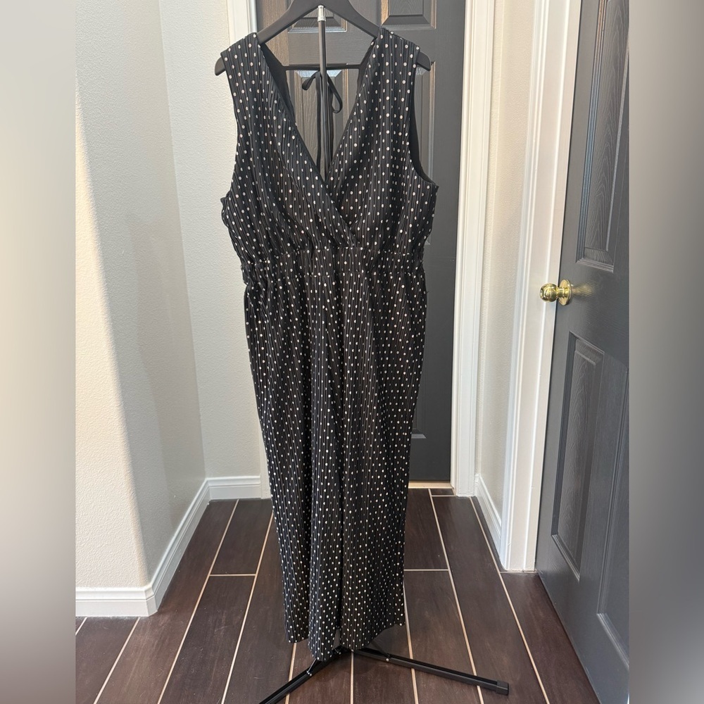ASOS romper Black with White Polka Dot Print